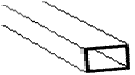 Evergreen Rectangular tubing 3,2x6,3mm 3stk.