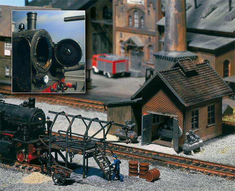 Compressor house, pipe blow frame, poker stand