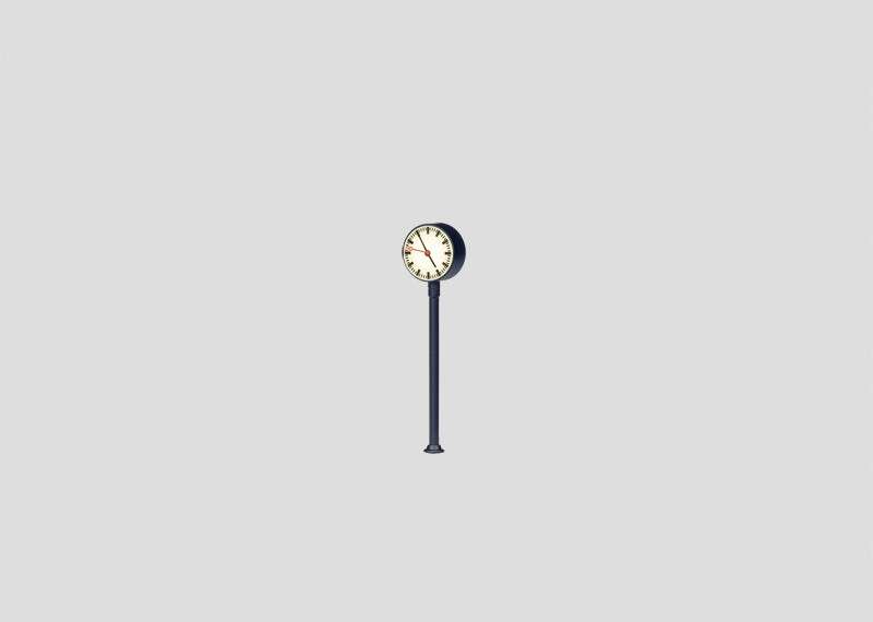 Lighted Railroad Station Platform Clock