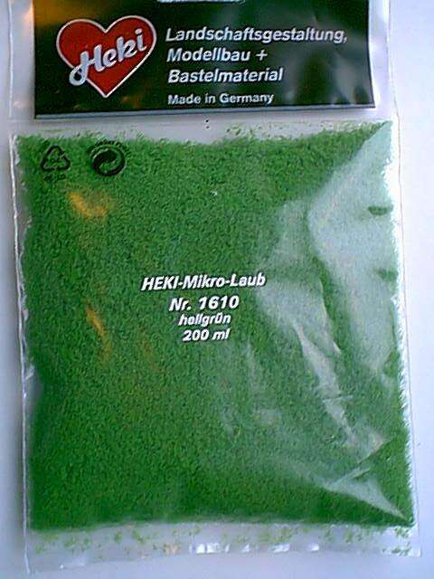 Heki 1610 Mikro-Laub Hellgrün, 200 Ml – Belaubungsflocken Für Modellbahn-Landschaftsbau (H0)