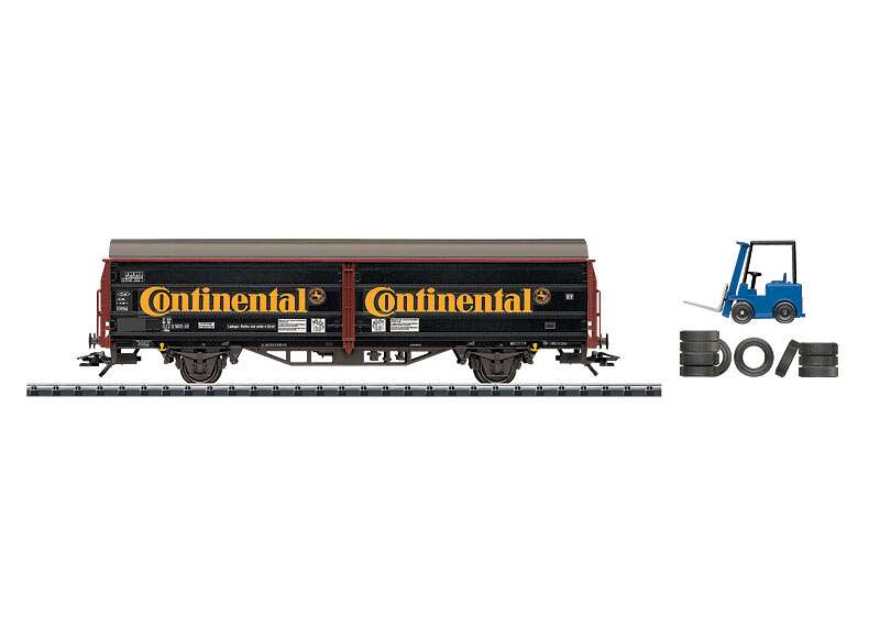DB luket godsvogn Continental m.truck og dekk