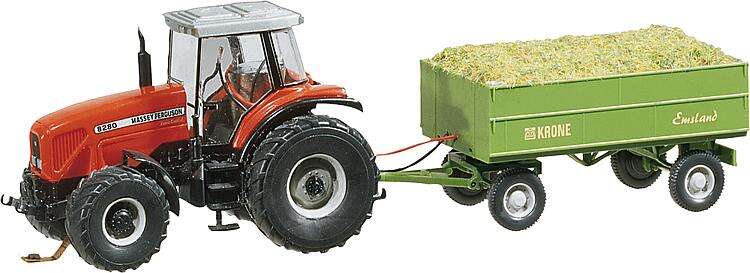 FC MF Tractor with trailer (WIKING)