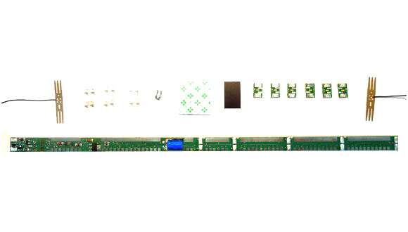 LED universal lighting kit for 4 axle H0 wagons