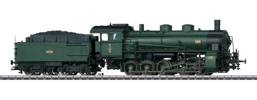 Freight Steam Locomotive with a Tender.
