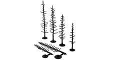 Woodland, 44 pine Tree Armatures from 10.1 cm - 15.2 cm in height.
