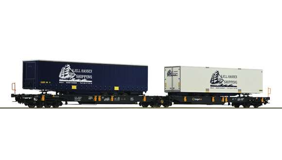 Articulated double pocket wagon, CargoNet