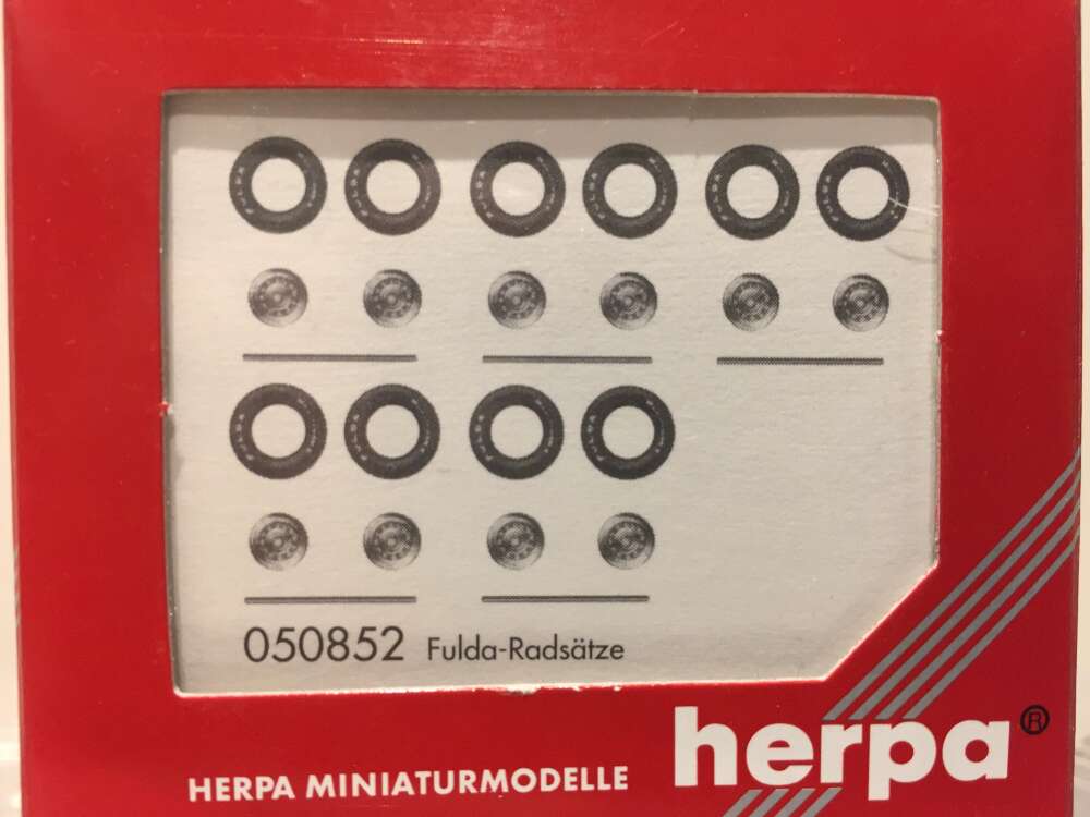 HO 1:87 Fulda hjulsett m.chrome felger og akslinger