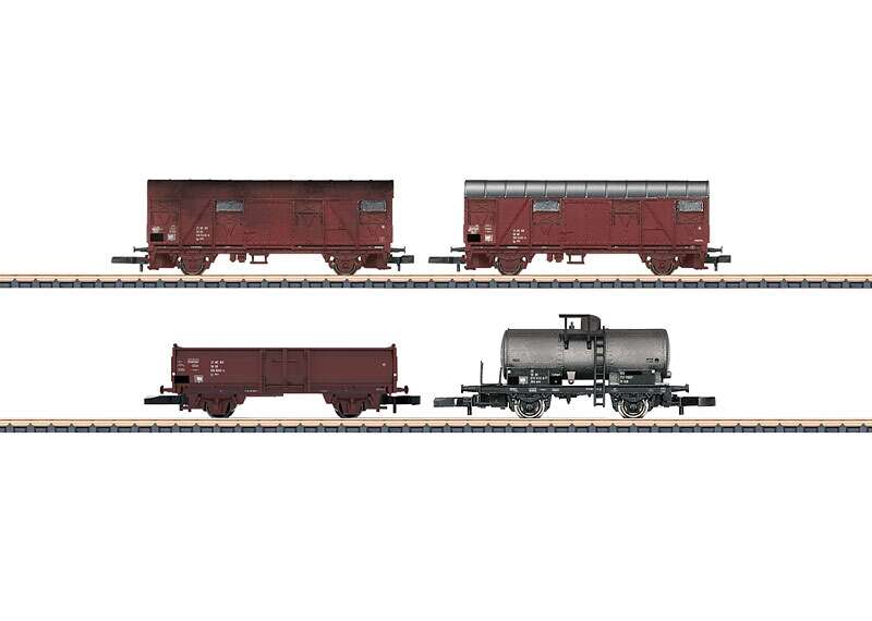 Z, DR Freight Car Set Consisting of 4 Cars