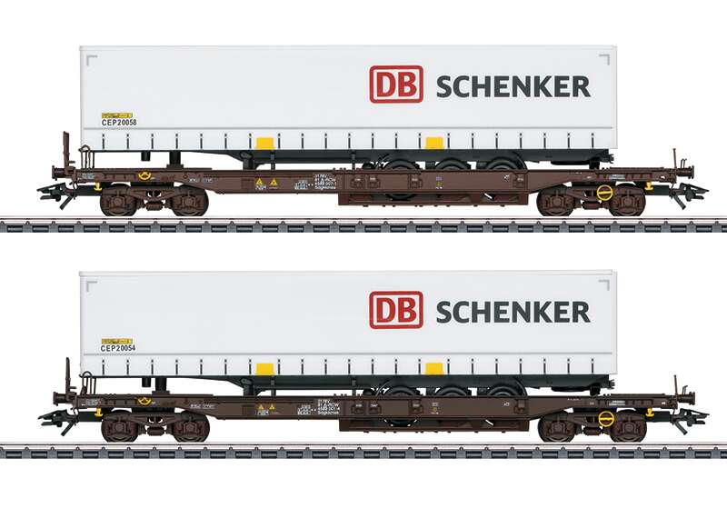 "DB Schenker" Deep Well Flat Car Set