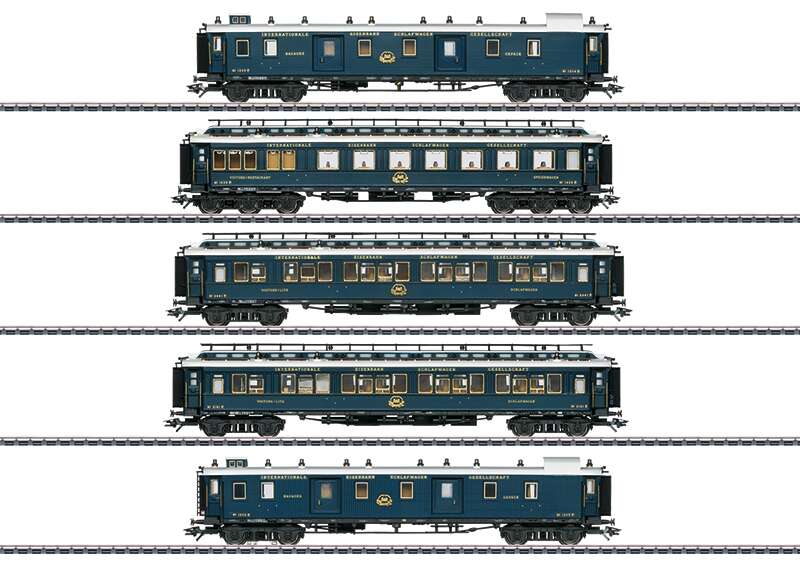 "Simplon Orient Express" Express Train Passenger Car Set 1,