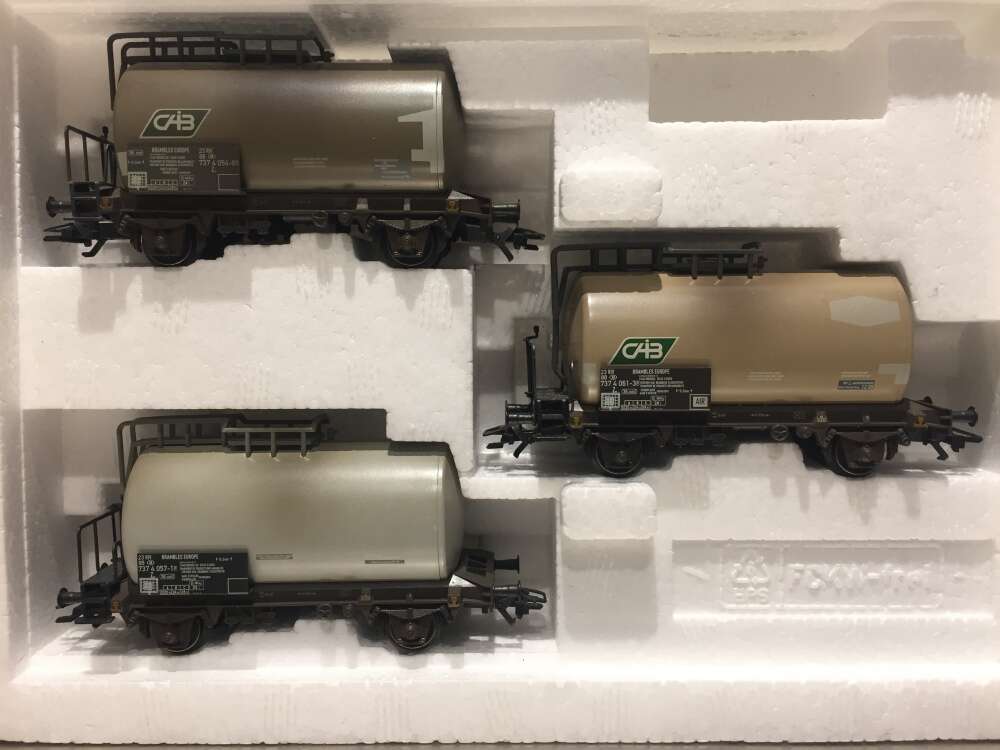 3-Part Tanker wagon set "Brambles Europe" SNCB/NMBS.