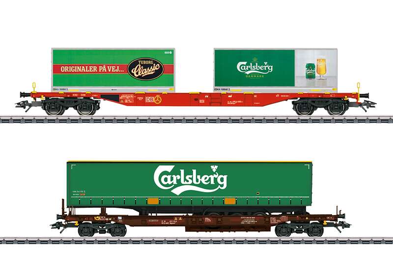 "Carlsberg and Tuborg" KLV (Combination Load Service) Freight Car Set