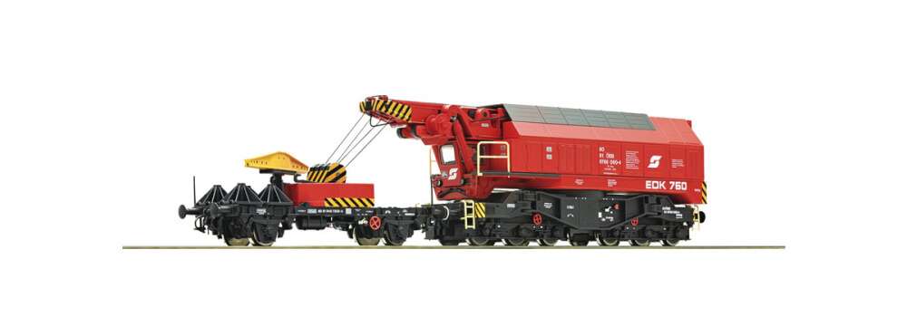 Slewing railway crane for digital operation