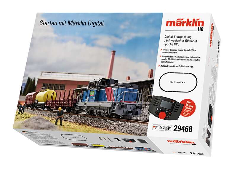 "Era VI Swedish Freight Train" Digital Starter Set. 230 Volts.
