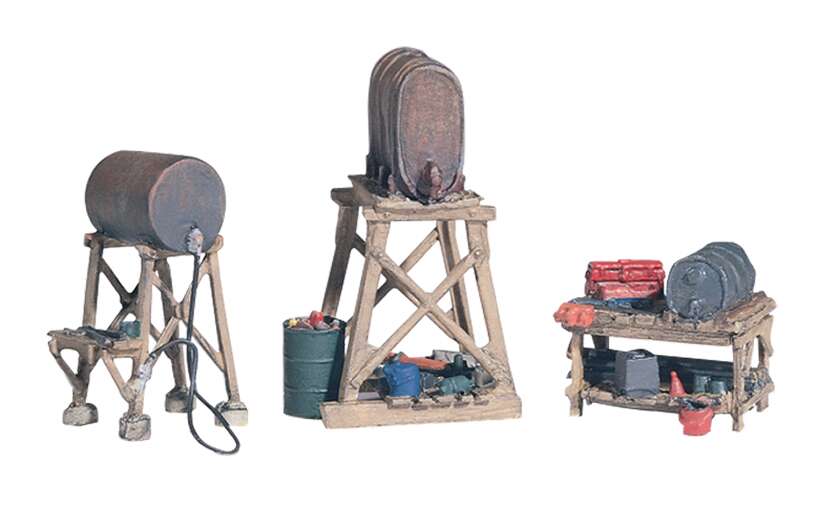 3 Fuel Stands HO Scale Kit