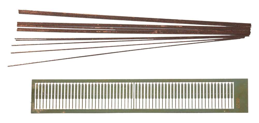 Heki, rekkverk i etset messing 2m