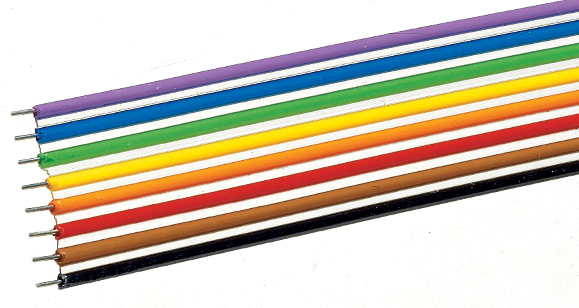 8-pole flat ribbon cable