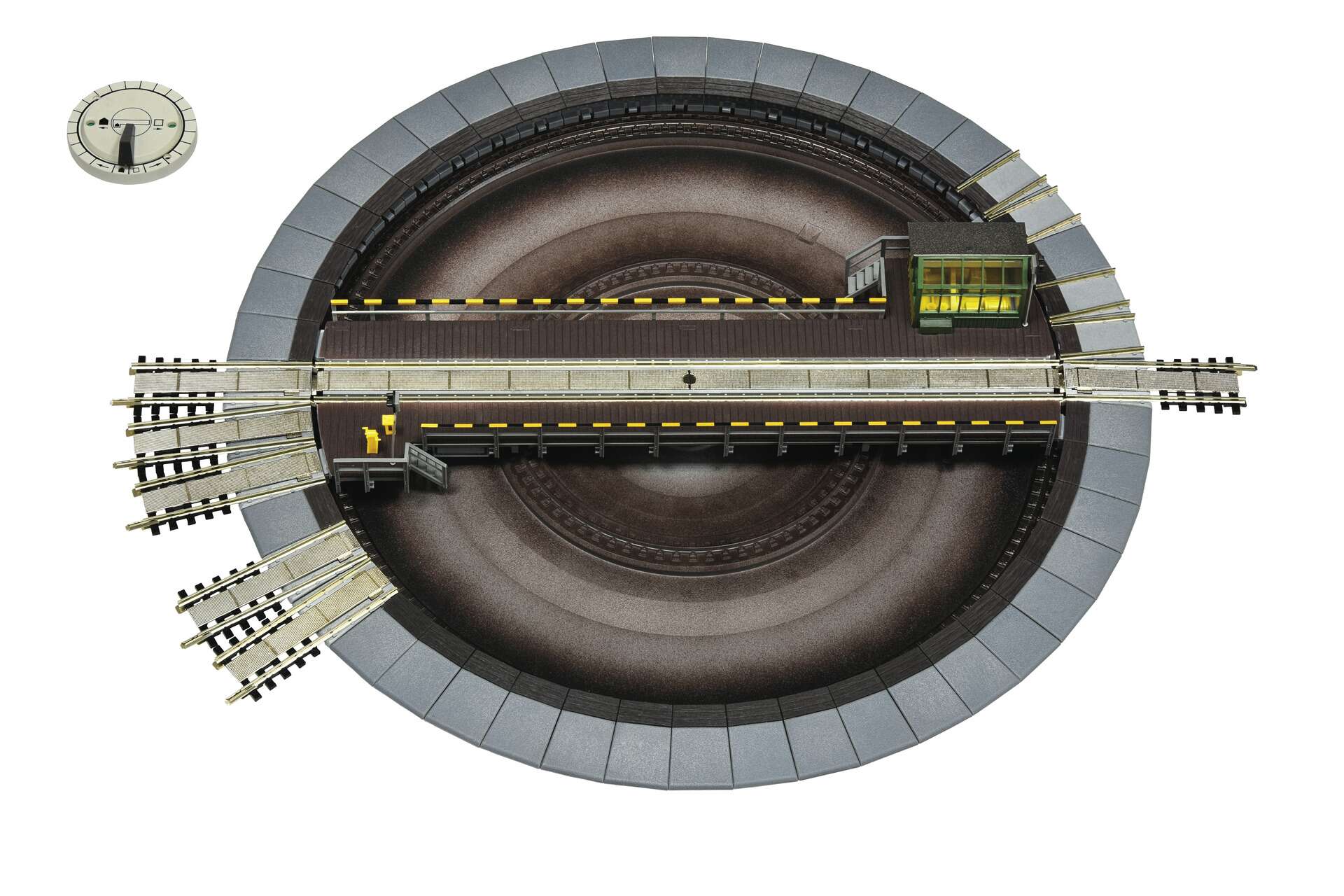 Electrically operated turntable for 3-rail AC system