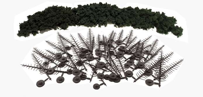 Woodland, Realistic Tree Kit – Forest Green