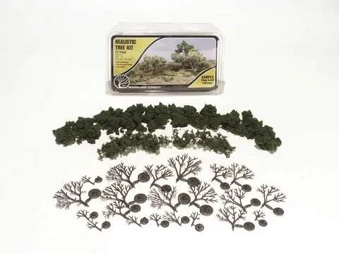 Woodland, Realistic Tree Kit, Medium Green - 21 trees