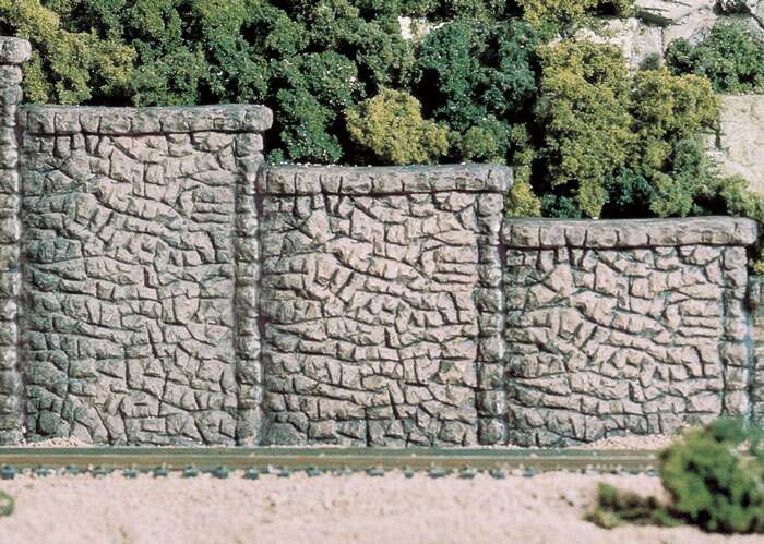 Woodland Random Stone Retaining Wall - HO Scale