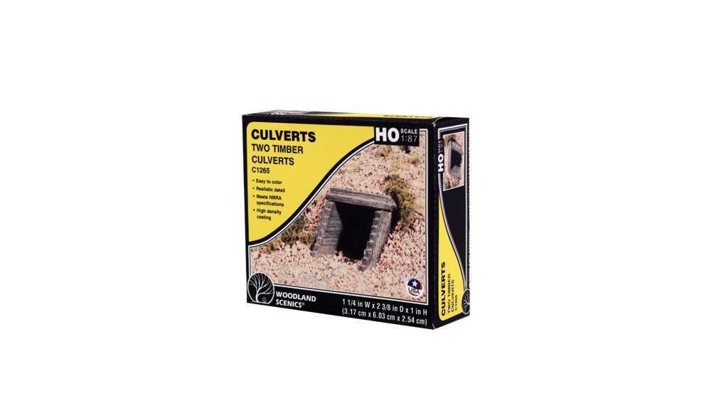 Woodland Timber Culvert - HO Scale