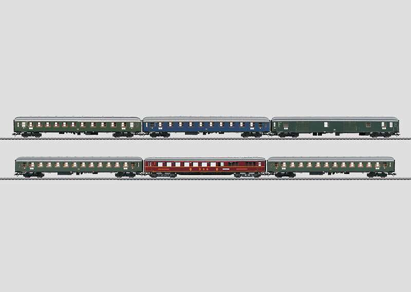 Express Train Passenger Car Set.