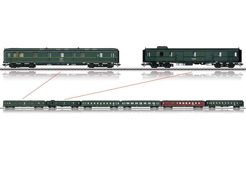 D 12 Berlin Stuttgart Express Train Passenger Car Set