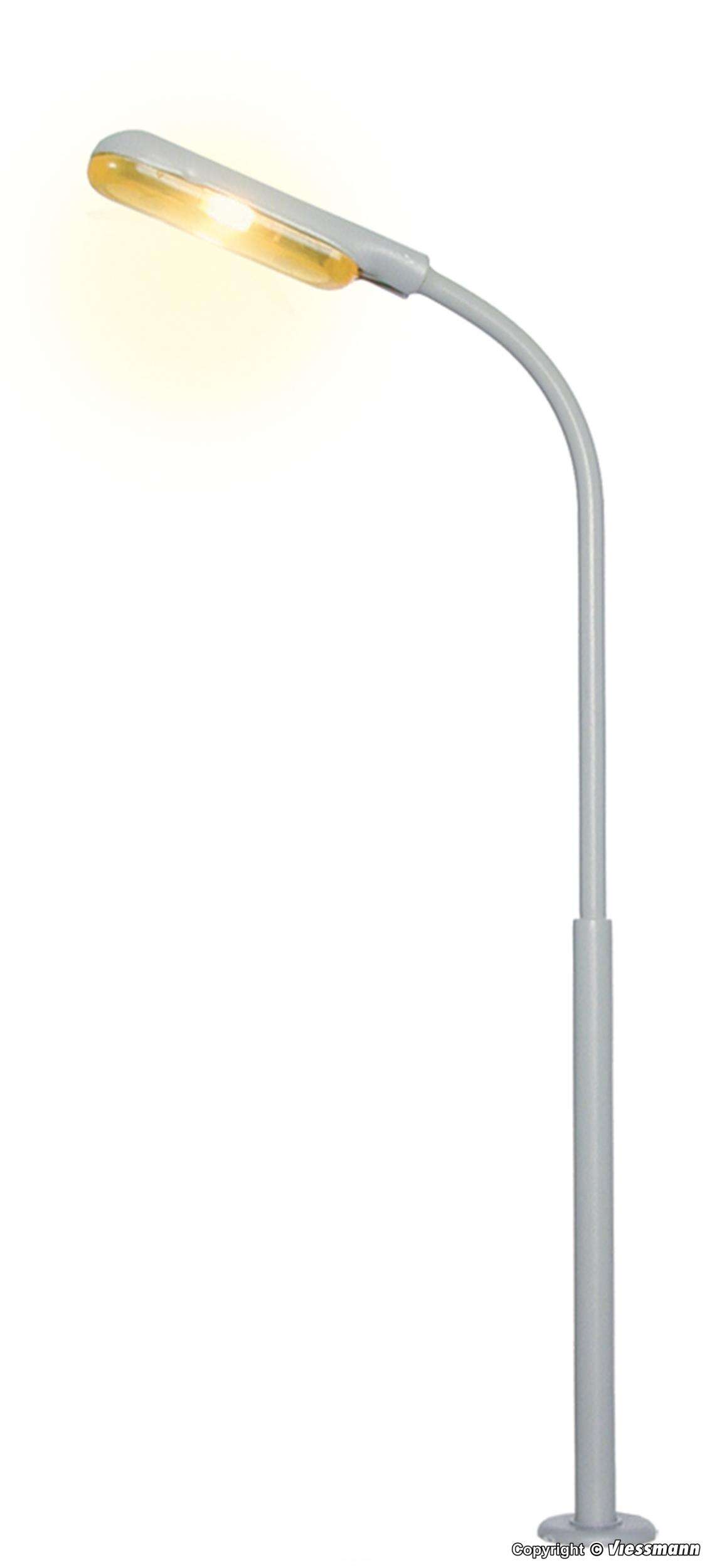 H0 Whip street light, LED yellow