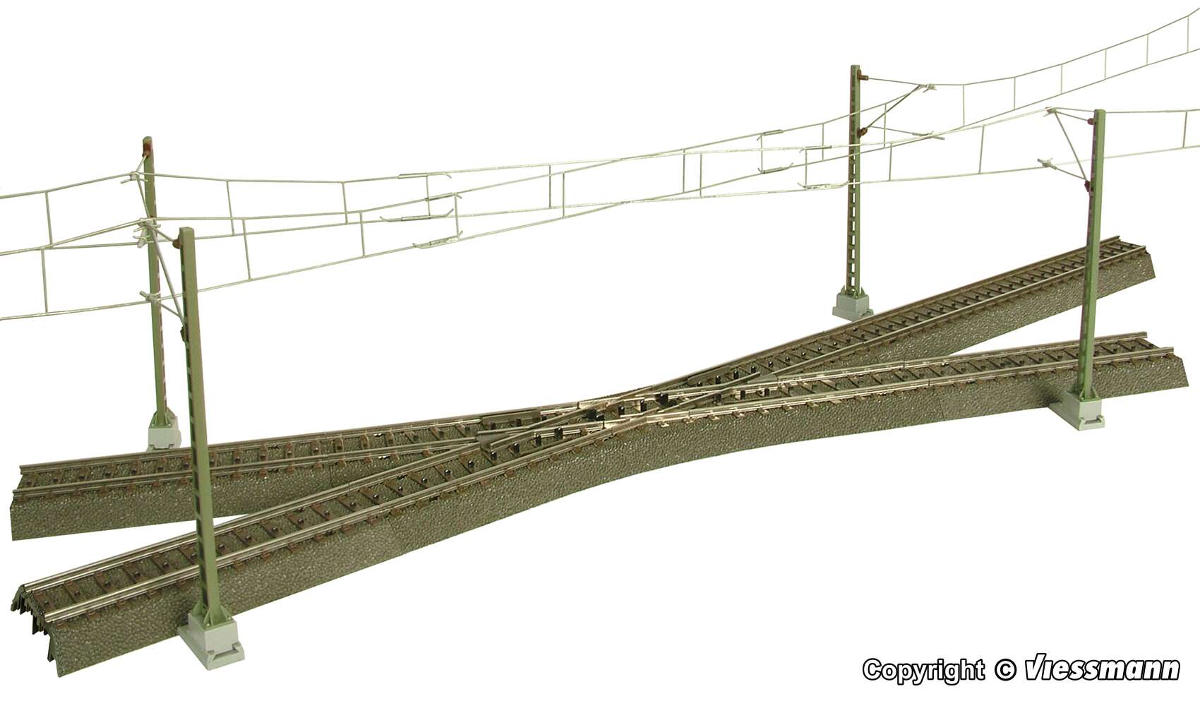 H0 Catenary wire for crossroads