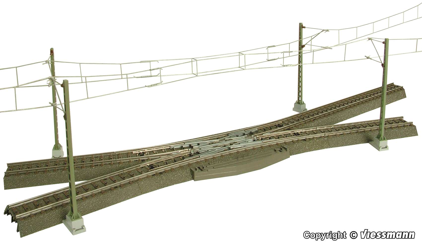 H0 Catenary wire for double slip switches