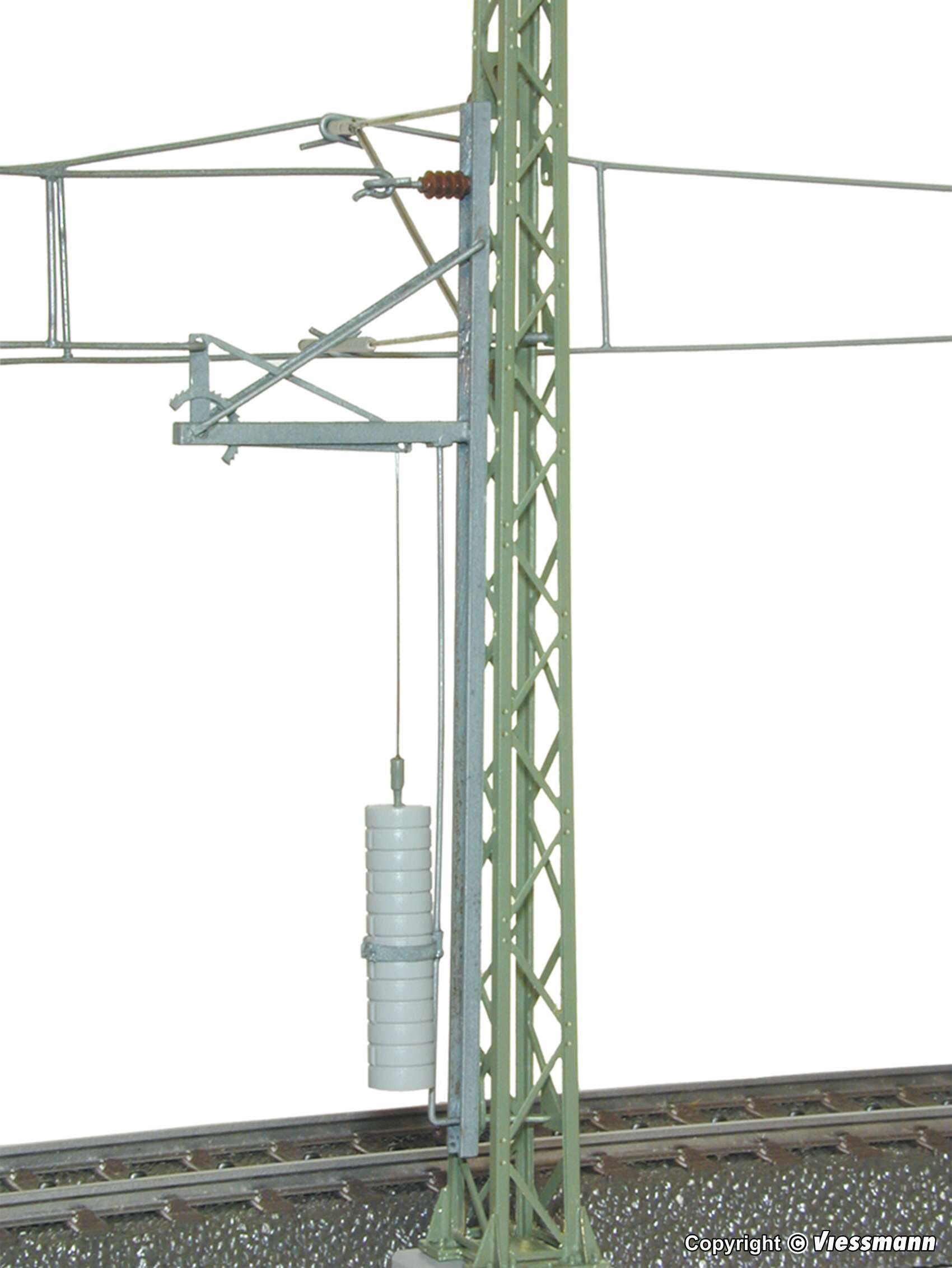 H0 Tensioning lever with catenary mast