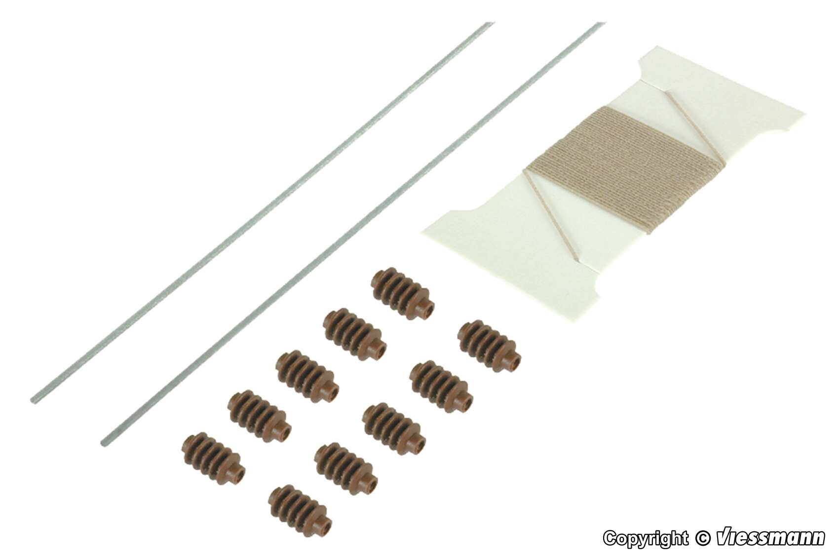 H0 Support span, cross span wires and insulators