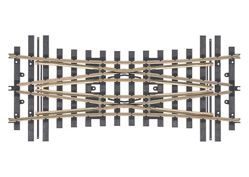 Double Slip Switch - Center Part, Radius 1, 394 mm, 15°.