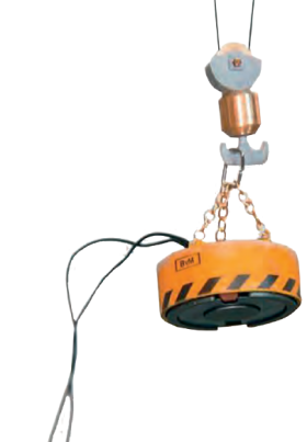 Løftemagneten drives med 16 V DC eller AC spenning.