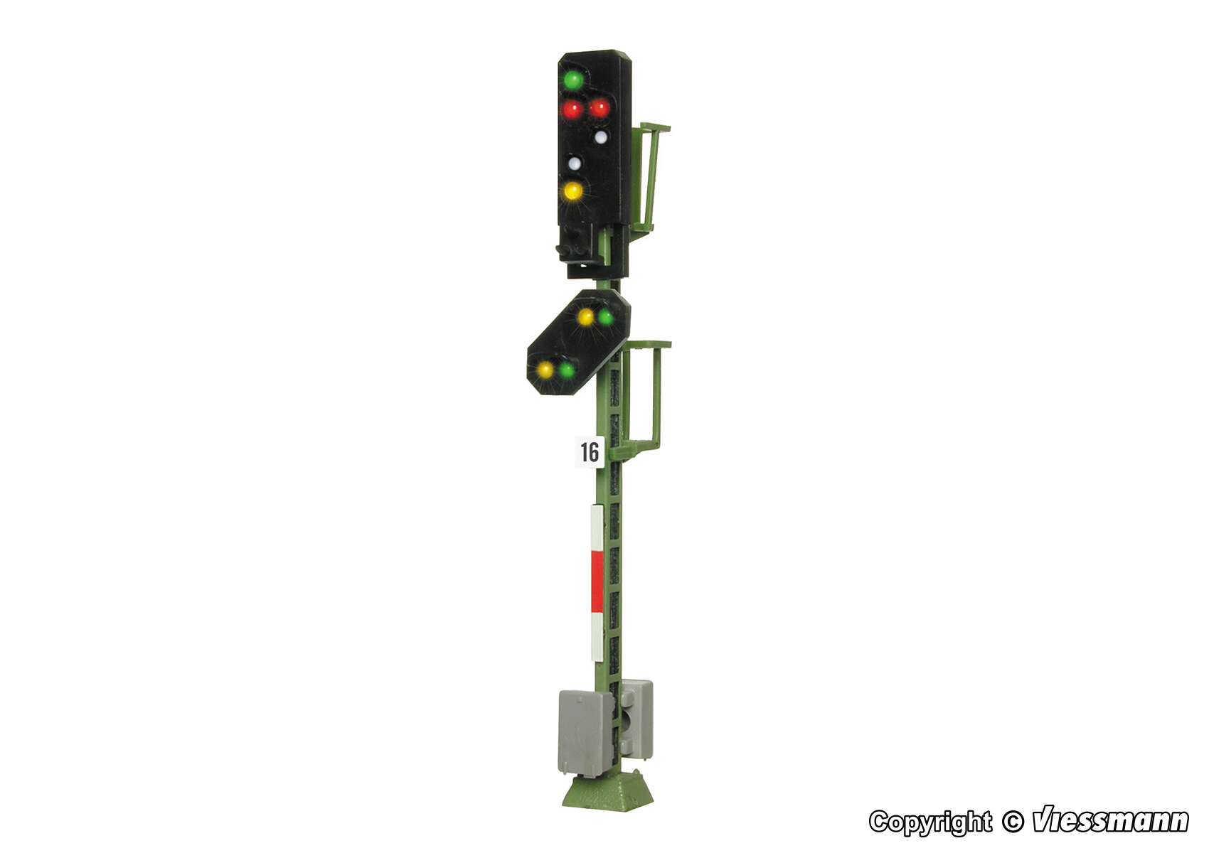 H0 Colour light departure signal with distant signal