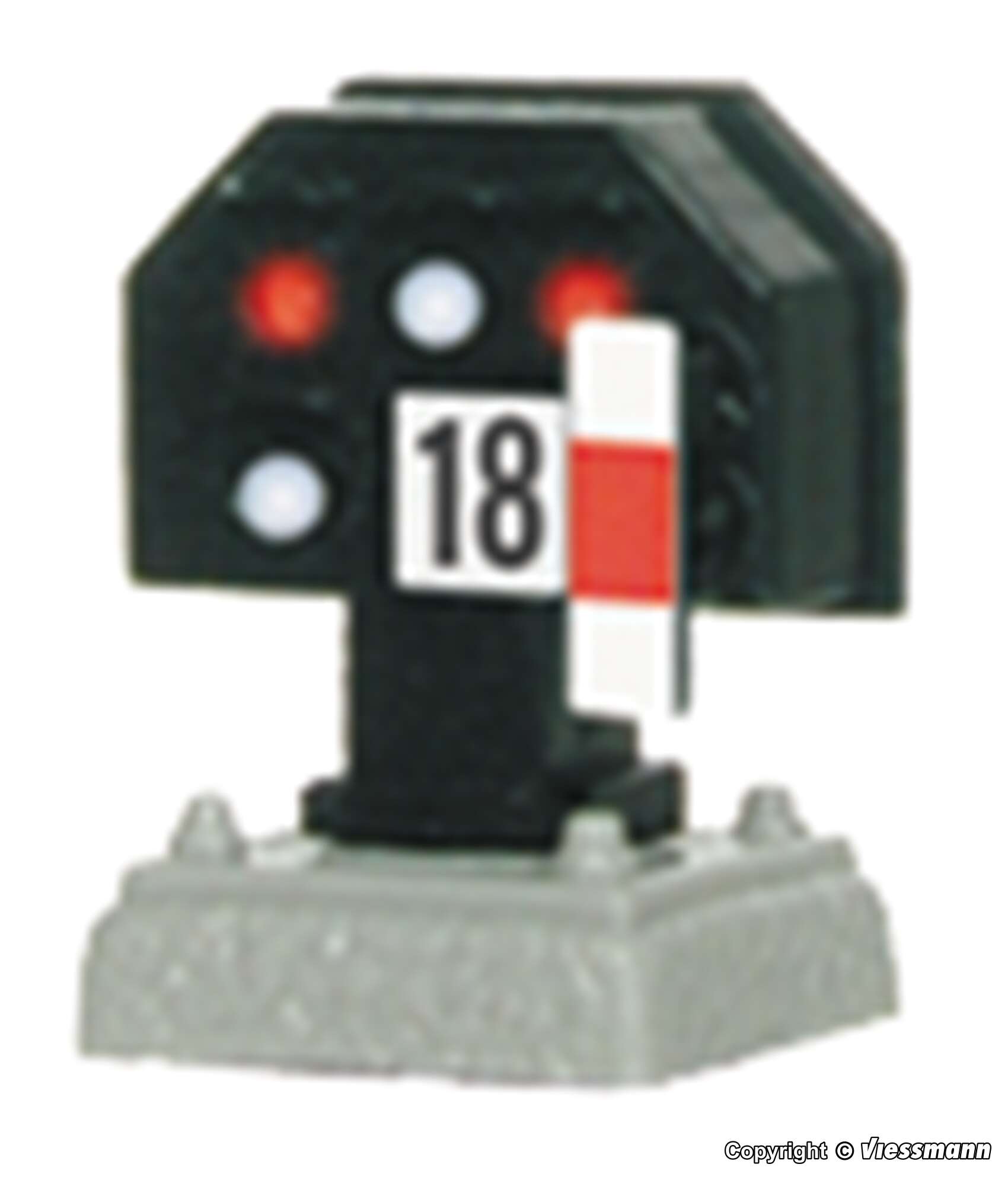 H0 Colour light stop signal, low