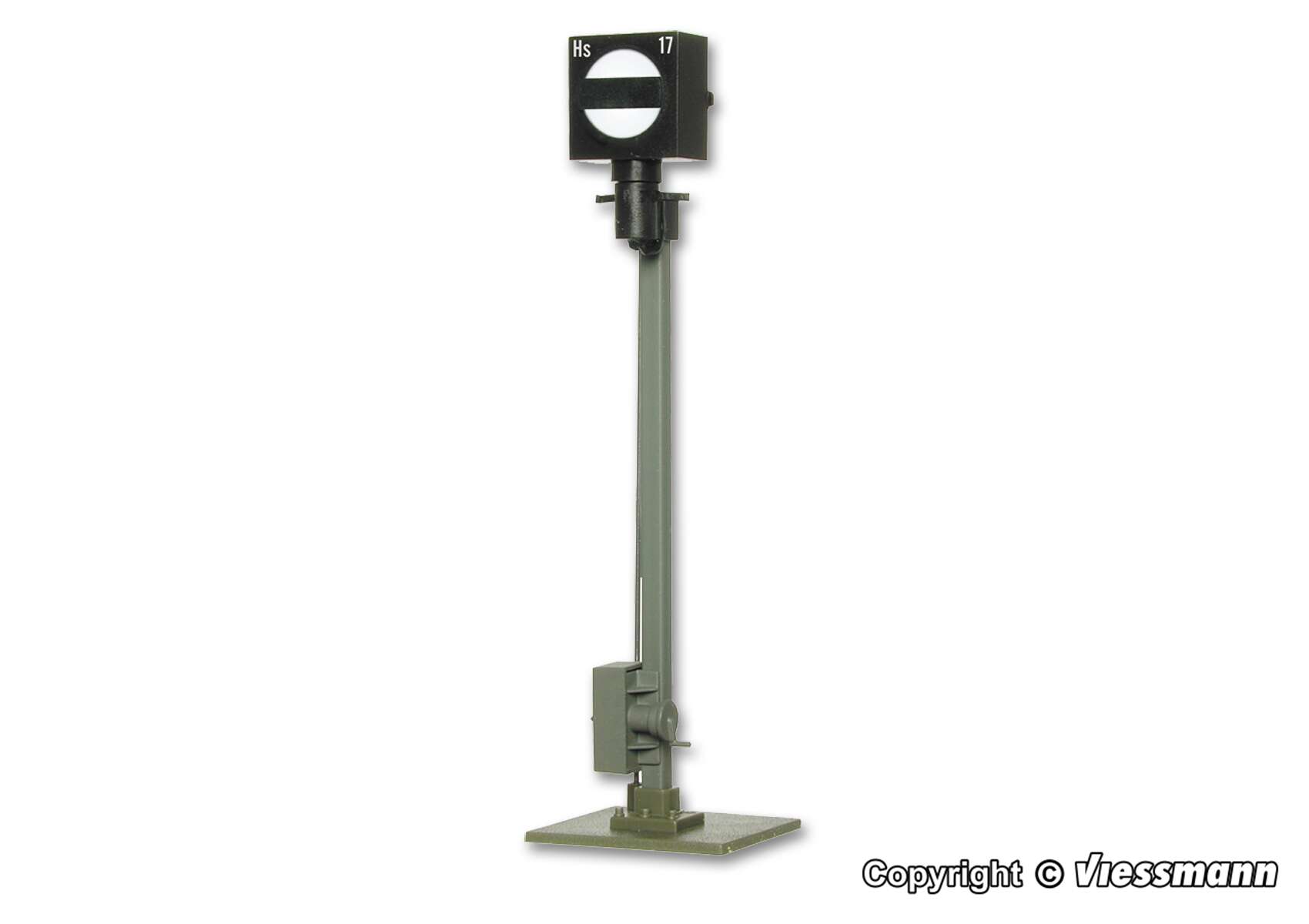 H0 Semaphore stop signal with flange socket