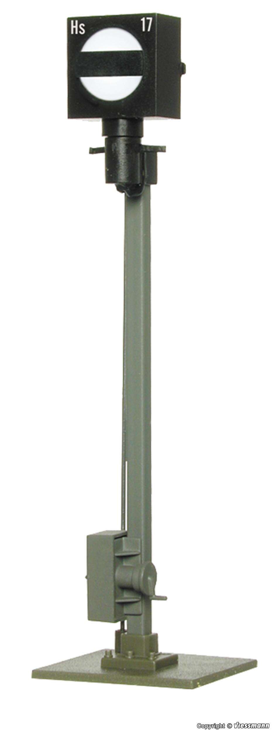 H0 Semaphore stop signal with flange socket