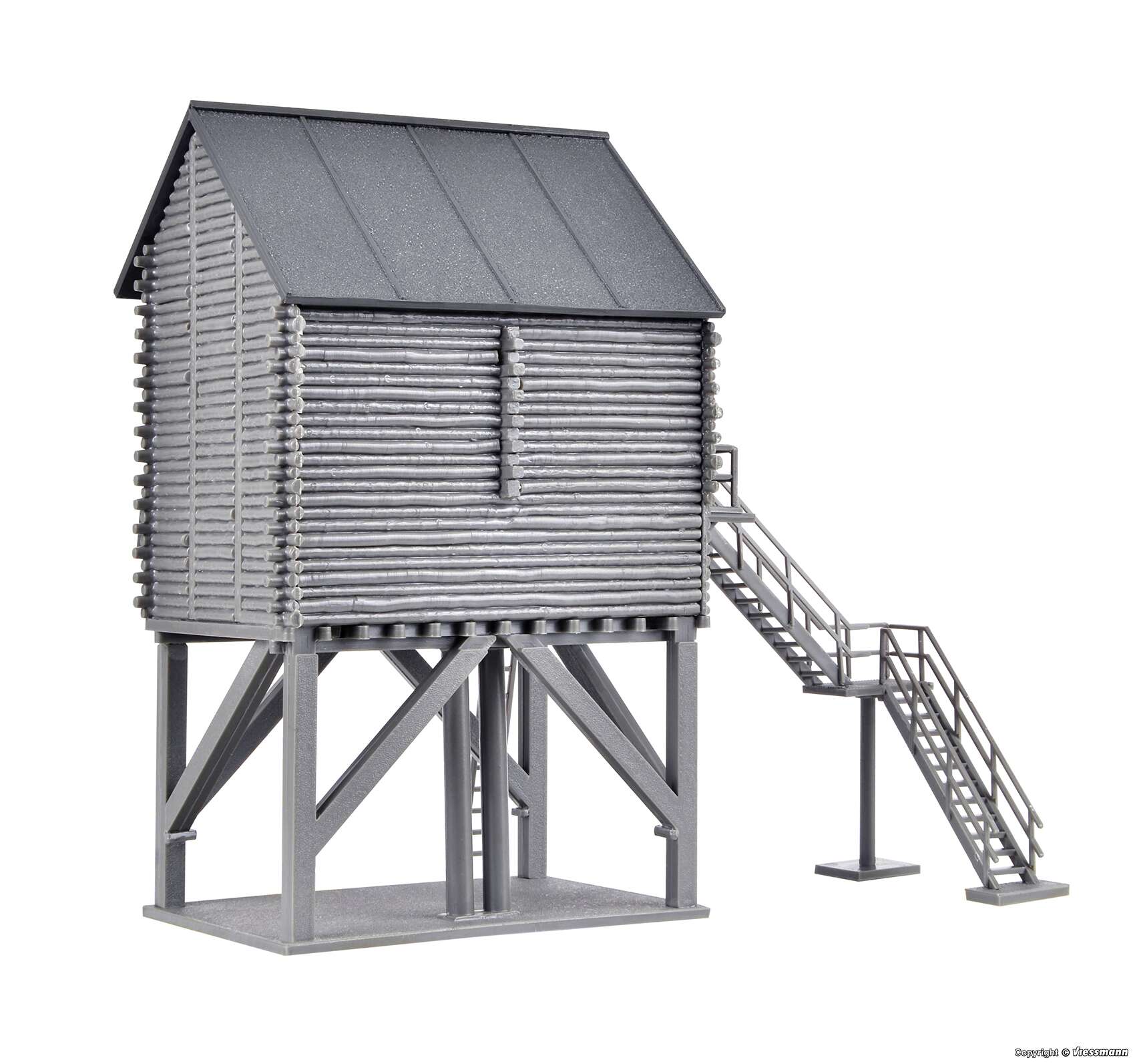 Gravel loader terminal with motor-driven locking flaps, functional kit