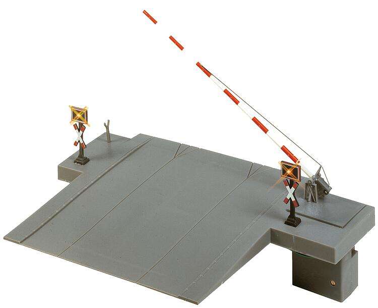 Gated railway crossing