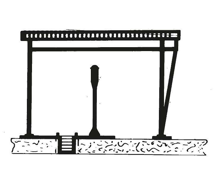 Cinder removing facility with gantry crane