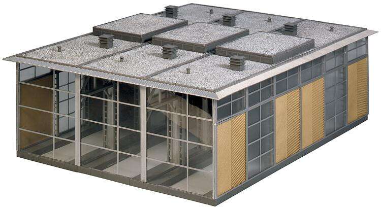 Electric engine shed, three tracks