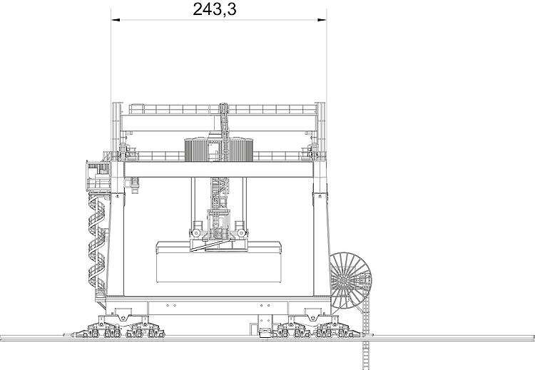 Container bridge-crane