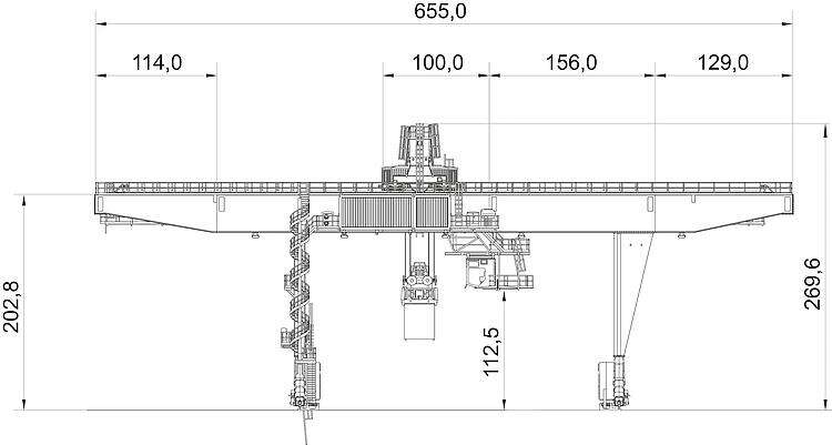 Container bridge-crane