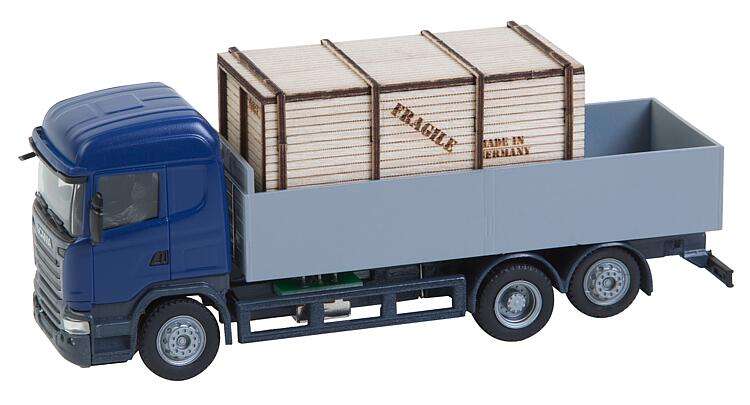 Lorry Scania R 13 HL Platform with wooden crate (HERPA)