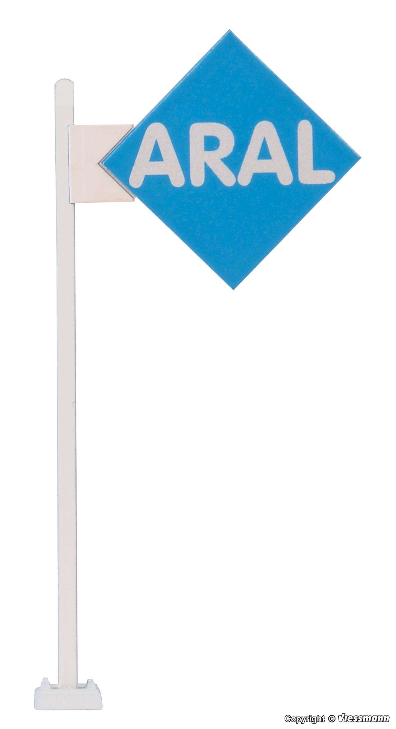 ARAL sign with LED lighting