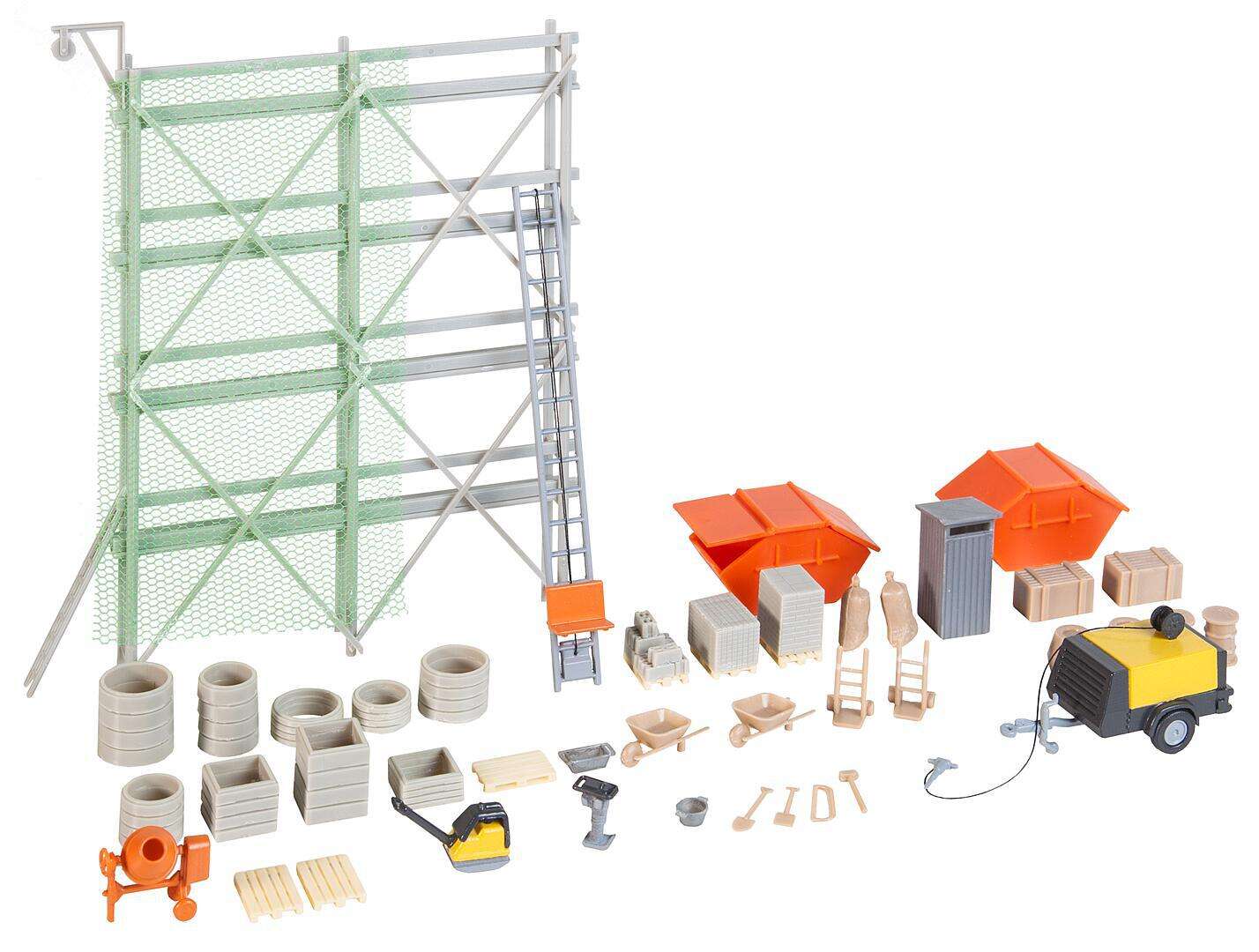 Building site equipment set