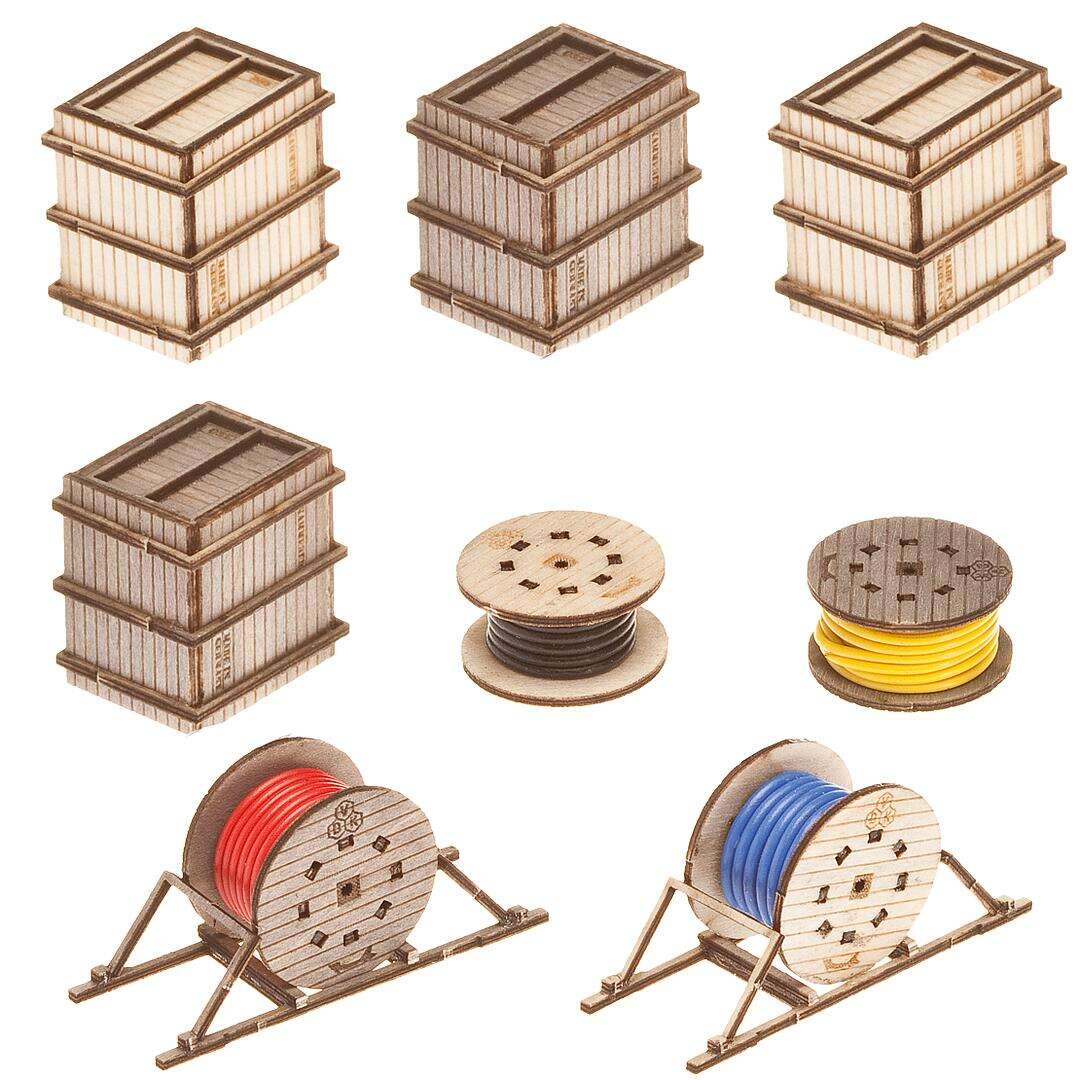 Transport boxes and cable rolls