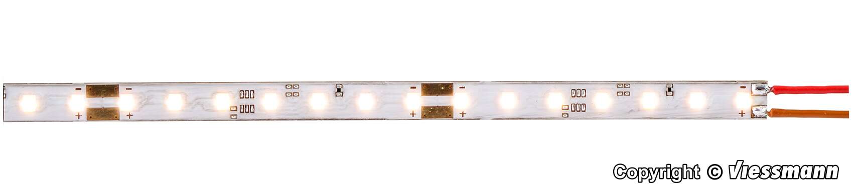 LED light strips 2,3 mm wide with 66 LEDs warm-white